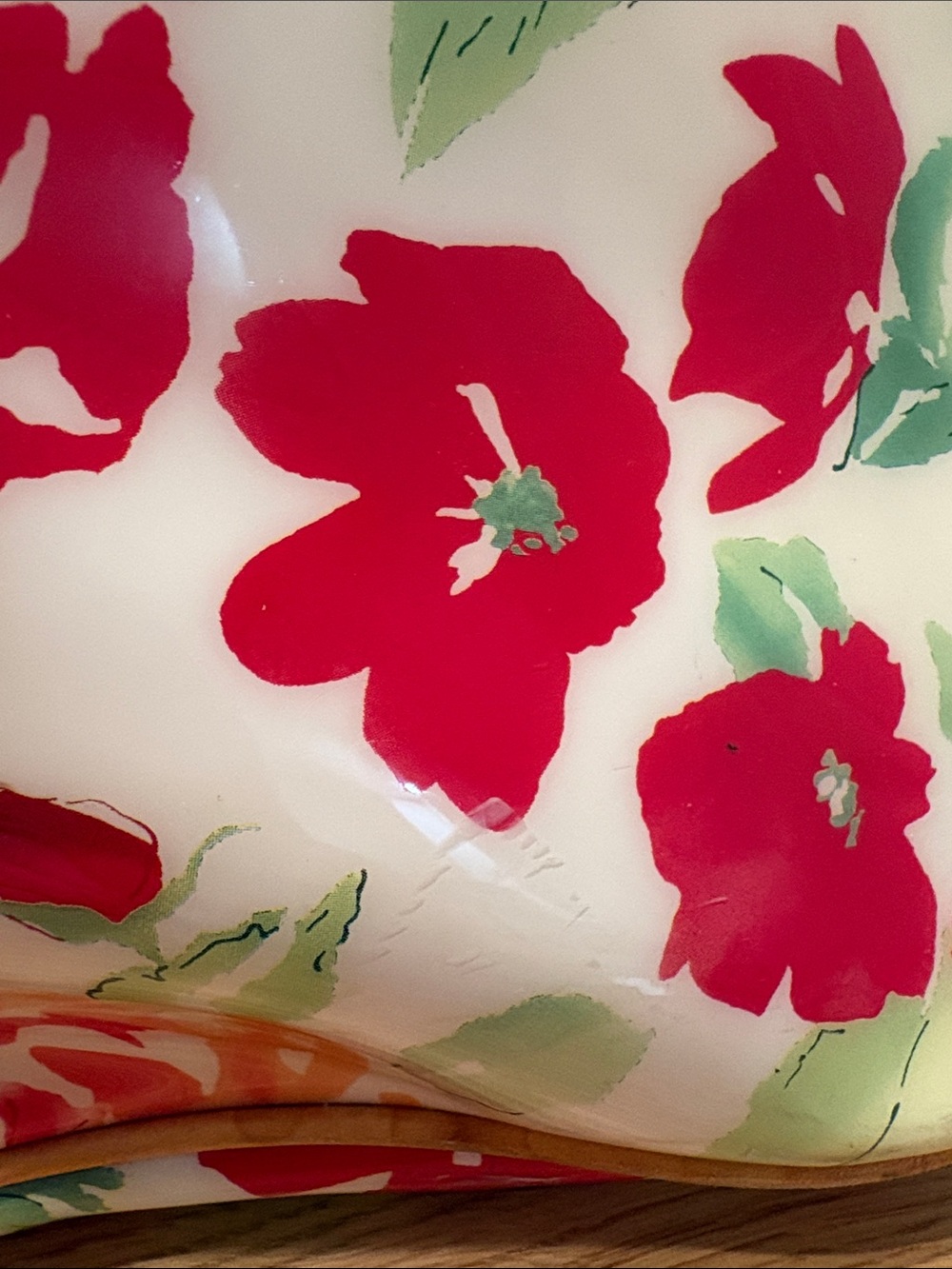 Vintage Dooney & Bourke Floral Tote with Pink, Green, and Orange Accents. - Picture 9 of 16